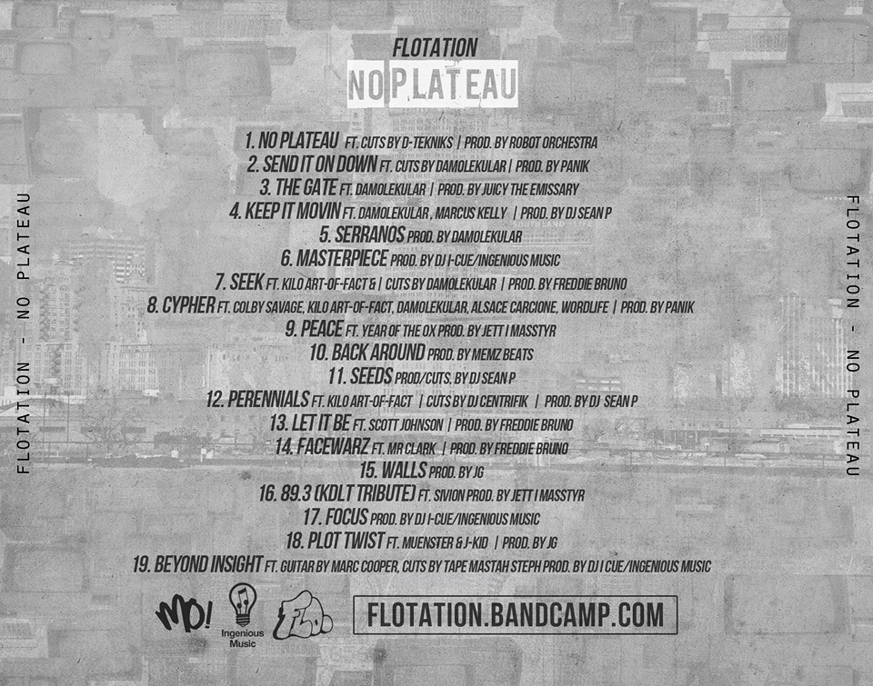 Flotation No Plateau Track listing DJ Sean P
